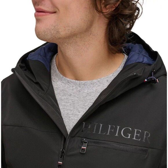 Tommy Hilfiger Men's XL Performance Jacket Coat Full Zip Lined Black NWT $160 - Picture 5 of 11